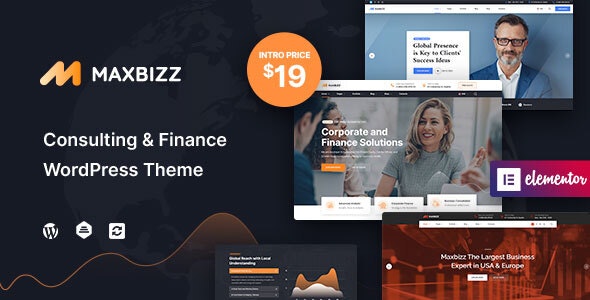 Maxbizz - Consulting & Financial Elementor WordPress Theme