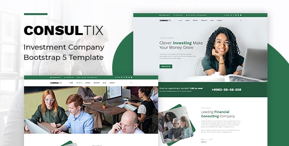 Consultix - 投资公司响应式Bootstrap 5模板