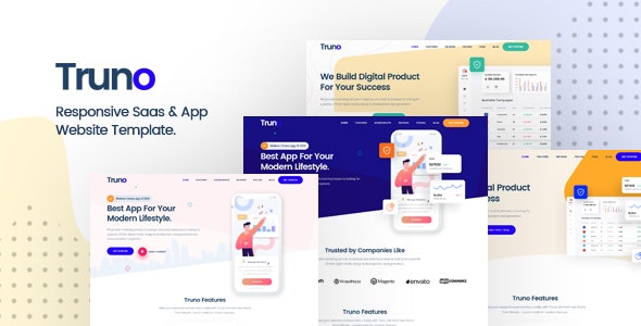 Truno - 多用途适用于 Saas 企业公司HTML5 模板