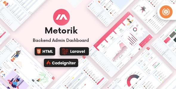 Metorik - Laravel NodeJS 后台管理和HTML模板