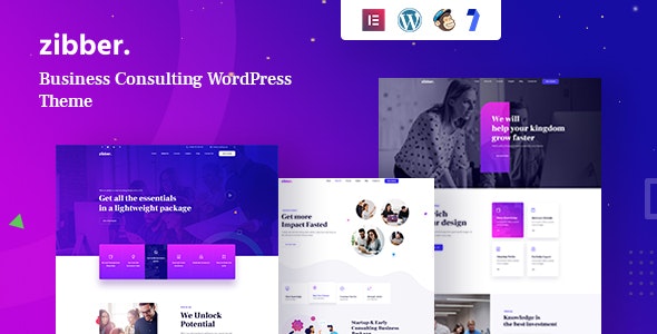 Zibber - Consulting Business WordPress Theme + RTL