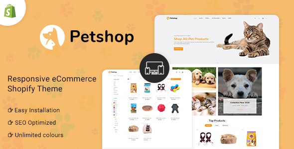 Petshop - 宠物用品商店Shopify网站模板