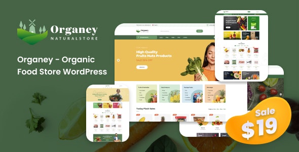  Organey - WordPress template of green food, health and organic store