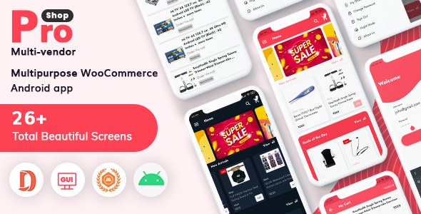  ProShop Dokan Multi Vendor - Android E-commerce Full App for Woocommerce