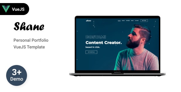 Shane - 专业个人作品展示 VueJS 网站模板