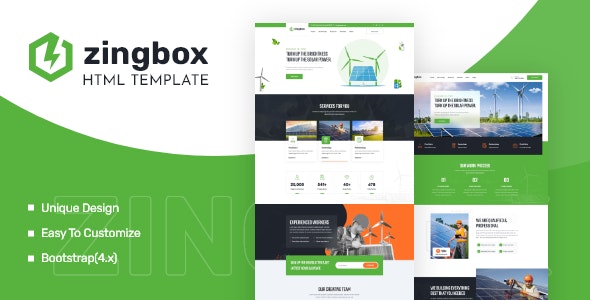  Zingbox - Wind & Solar Energy WordPress Theme