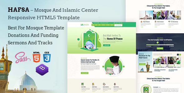 Hafsa – 响应式宗教信仰教堂网站 HTML5 模板
