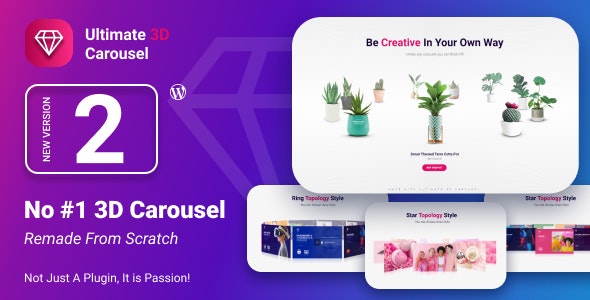 Ultimate 3D Carousel - 3D图像轮播幻灯片展示Wordpress 插件