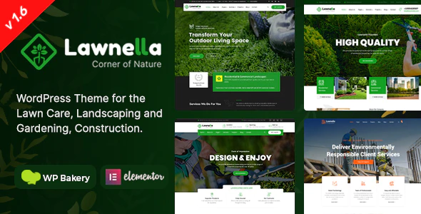 Lawnella - 园艺艺术园林绿化养护环保企业WordPress 主题