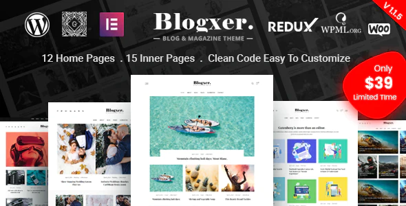 Blogxer - 博客杂志资讯网站模板 WordPress 主题