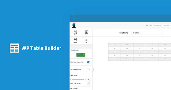 WP Table Builder Pro - 可视化拖拽表单表格生成器插件