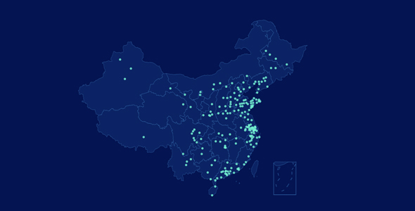 简单的echarts地图数据展示实例代码