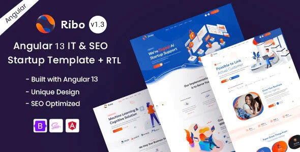  Ribo - Angular 13 template for IT and SEO marketing start-ups