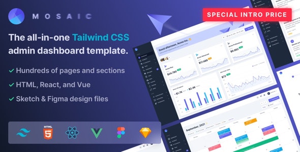  Mosaic - Tailwind CSS Admin Dashboard Template