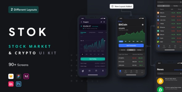  Stok - financial management stock market application UI suite