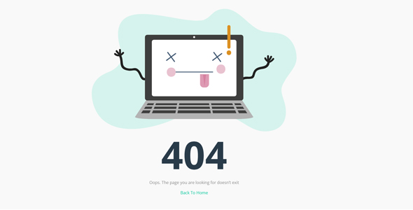  Modern simple 404 error page HTML5 template