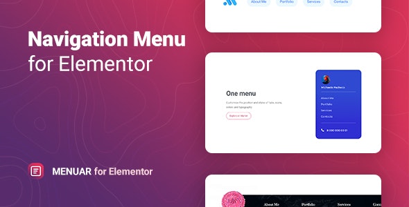  Menu – ElementorVisual navigation menu editor plug-in