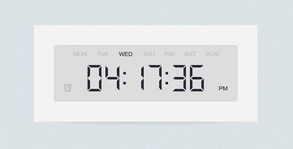 HTML5超逼真带定时功能的电子数字时钟