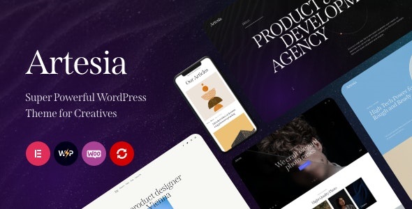  Artesia - WordPress Theme of Creative People's Works Exhibition Website