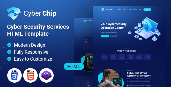 CyberChip Web Security HTML website template