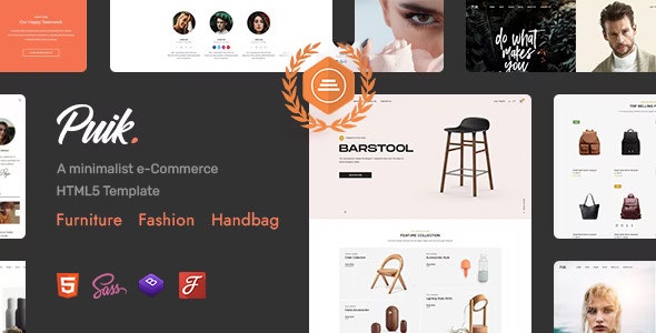Puik - 极简电子商务网站 HTML5 模板