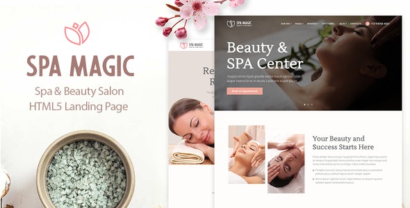  SpaMagic - Beauty Spa Salon Wellness Center HTML Template