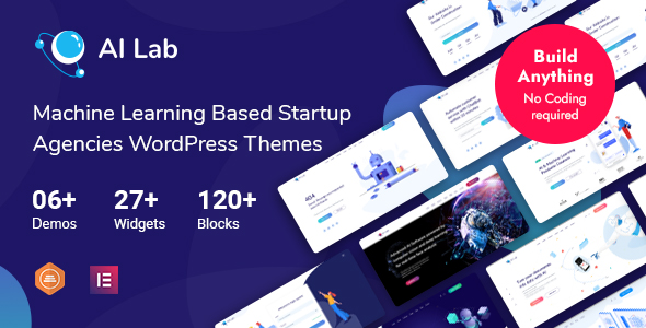  AI Lab - WordPress template of artificial intelligence laboratory robot learning website