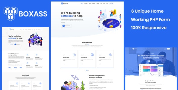 Boxass - Startup Landing Page Template