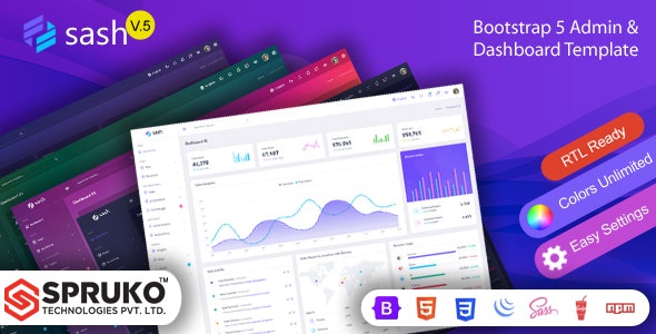 Sash - Bootstrap 5 网站后台管理面板