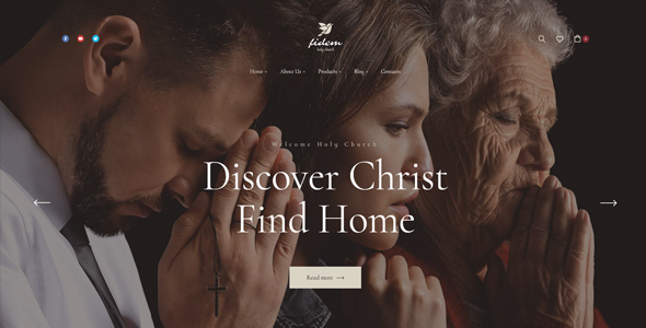 Fidem - 宗教寺庙公基督教慈善网站WordPress模板