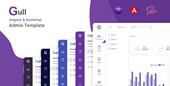  Gull - Angular 14+Bootstrap website background management panel