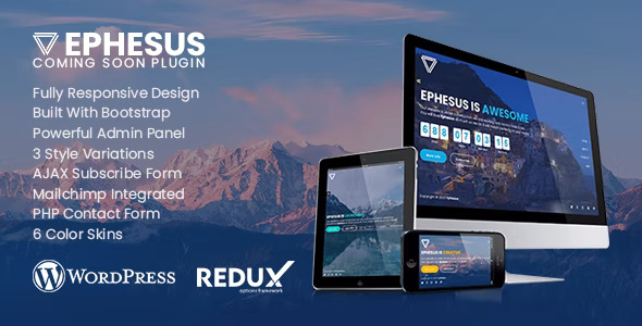 Ephesus - Creative Coming Soon WordPress Plugin