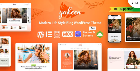 Yakeen - Lifestyle Blog WordPress Theme