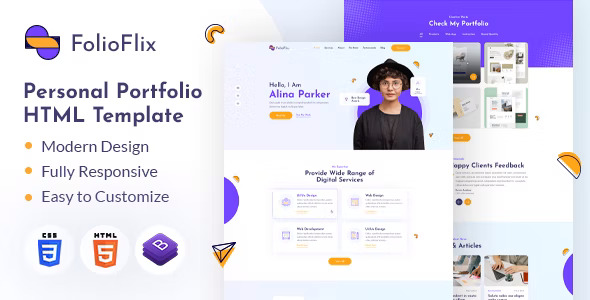 FolioFlix - Personal Portfolio HTML Template