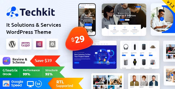 Techkit - 数码电脑产品IT 解决方案 WordPress 模板