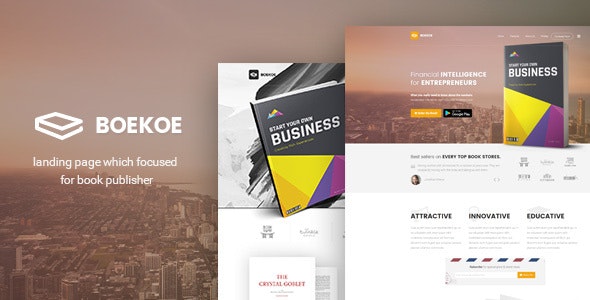 Boekoe - Book Landing Page