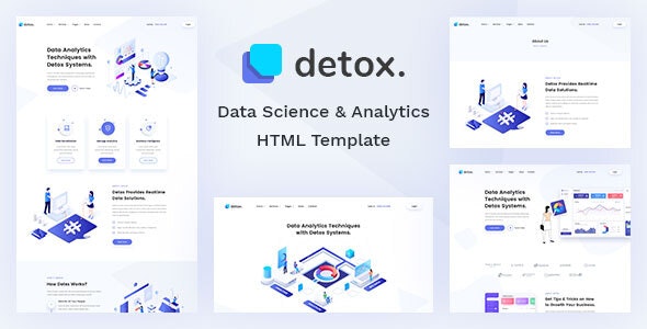 Detox - 科学大数据分析网站HTML模板