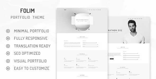 Folim - Clean Minimalist Portfolio WordPress Theme