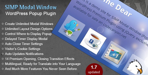  Simp Modal Window - Simple Modal Window Pop up WordPress Plug in