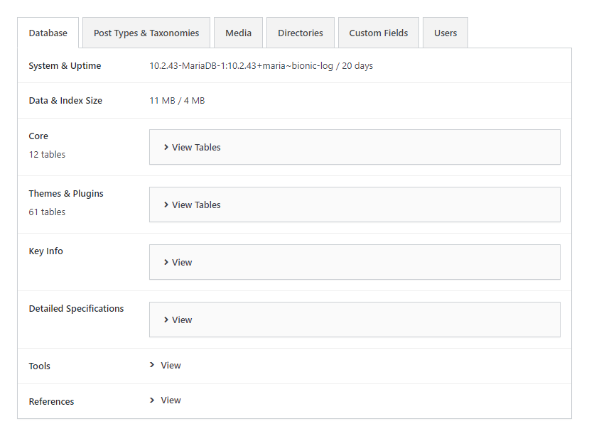 System Dashboard 收集WordPress 相关信息插件