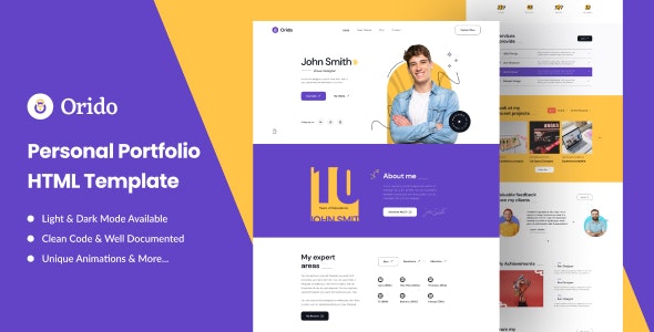 Orido - Personal Portfolio HTML Template