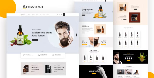  Arowana - Beard Oil & Barber Shop HTML Template