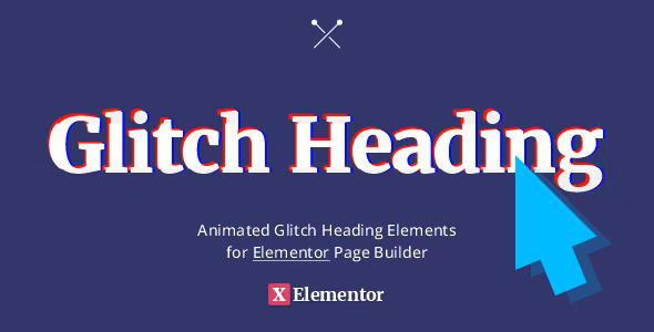  Glitch Heading for Elementor - article alert title plug-in