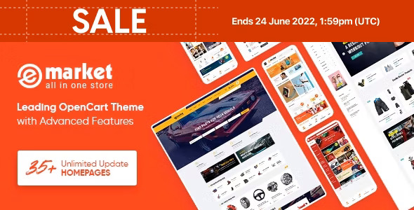 eMarket - Multipurpose MarketPlace OpenCart 3 Theme