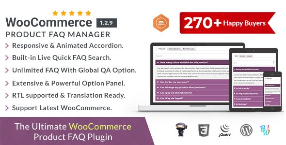  WooCommerce Product FAQ Manager - Product Tab Plug in