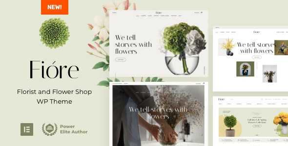  Fiore - WordPress template for the website of flowers and plants