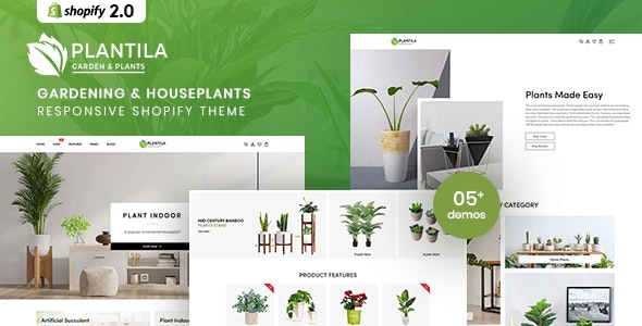  Plantila - Horticultural Indoor Plant Flower Shop Shopify Theme