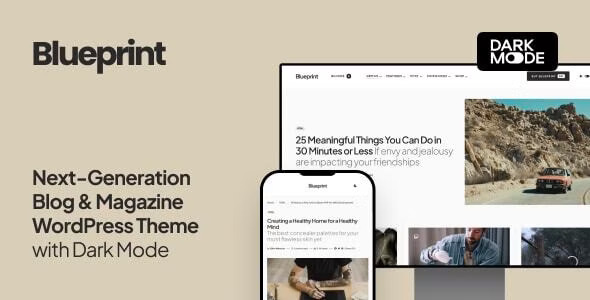  Blueprint - New generation blog magazine website template WordPress theme