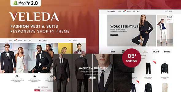 Veleda - Fashion Vest & Suits Responsive Shopify Theme