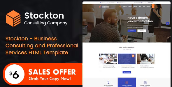 Stockton - Business Consulting and Professional Services HTML Template